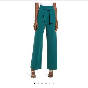 Leith brand teal pants with tie. NWT, Size L.
